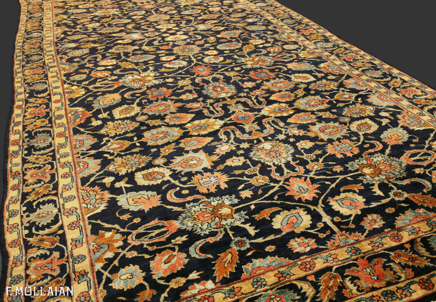 Tapis Persan Antique Saruk Mohajeran n°:92116590